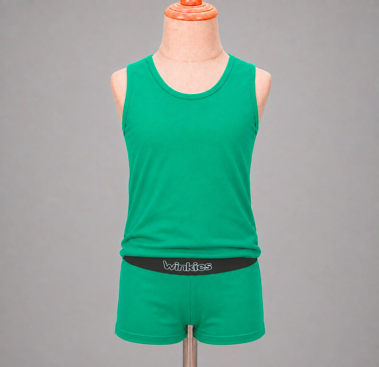 Boys’ Green Tank Top & Shorts Set – Comfortable 2-Piece Summer Outfit with Winkies Waistband