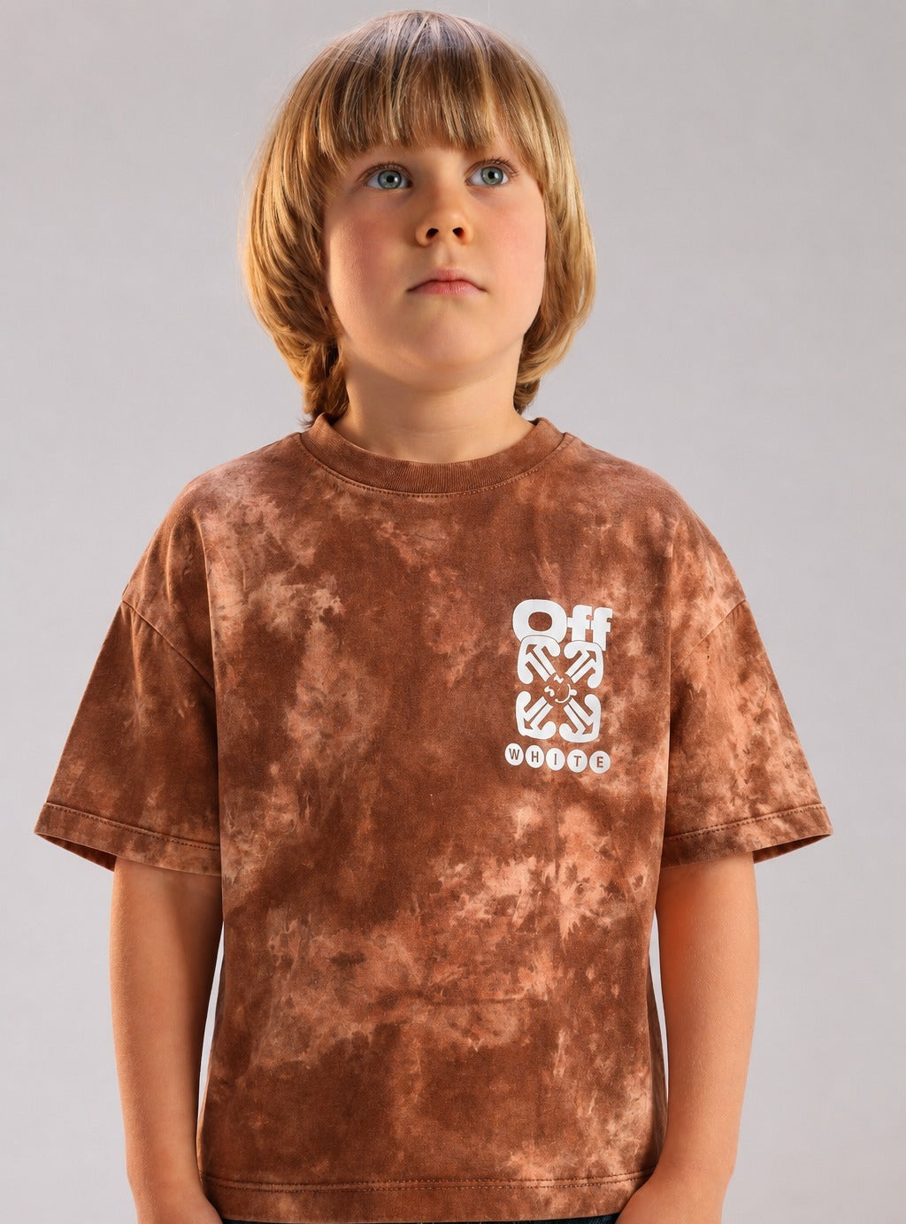 Boys’ Brown Tie-Dye Graphic T-Shirt