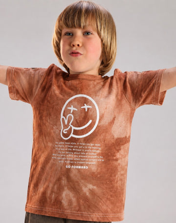 Boys’ Brown Tie-Dye Graphic T-Shirt
