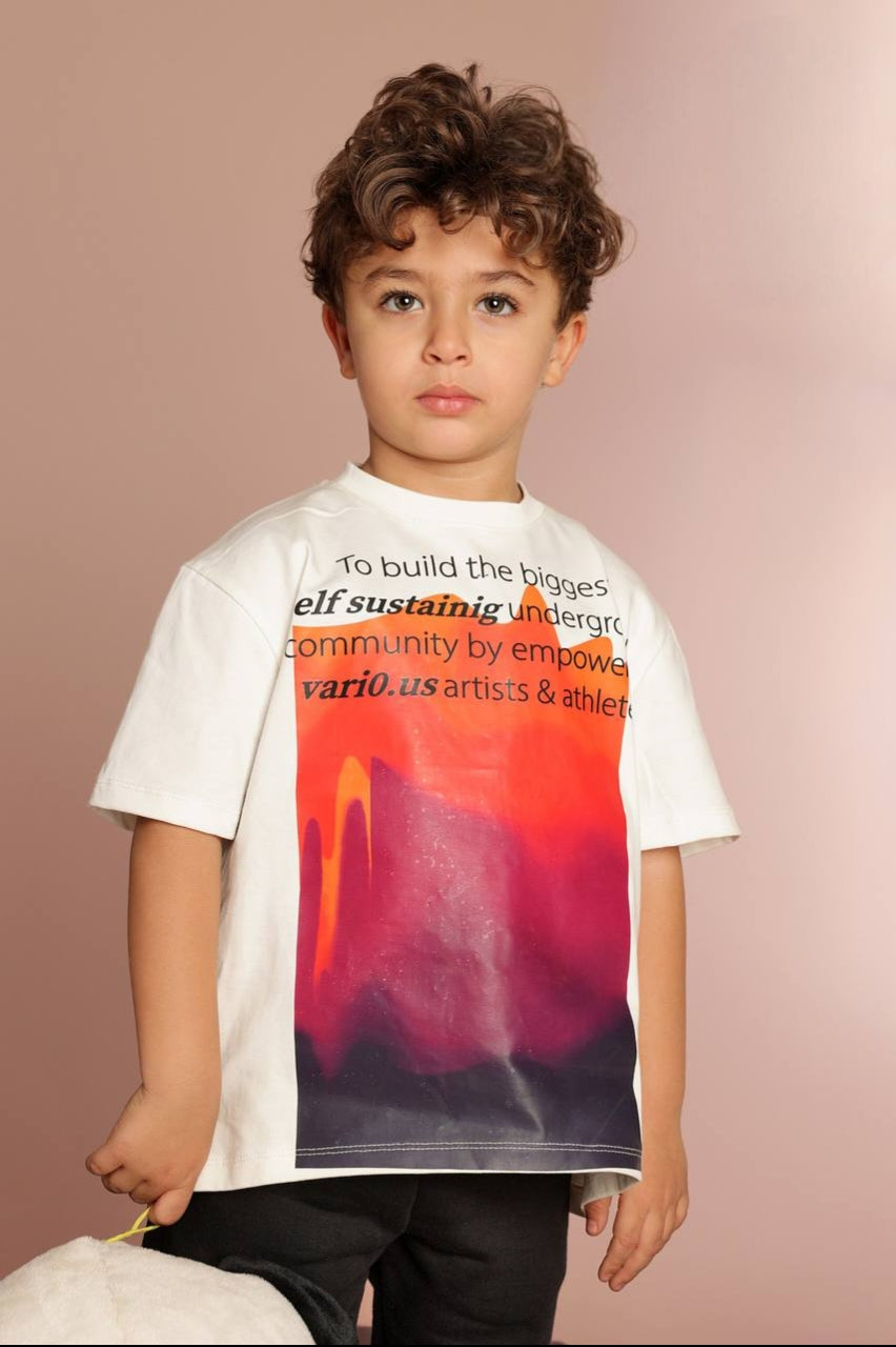Boys’ Graphic Print T-Shirt – Short Sleeve Casual Cotton-Style Top