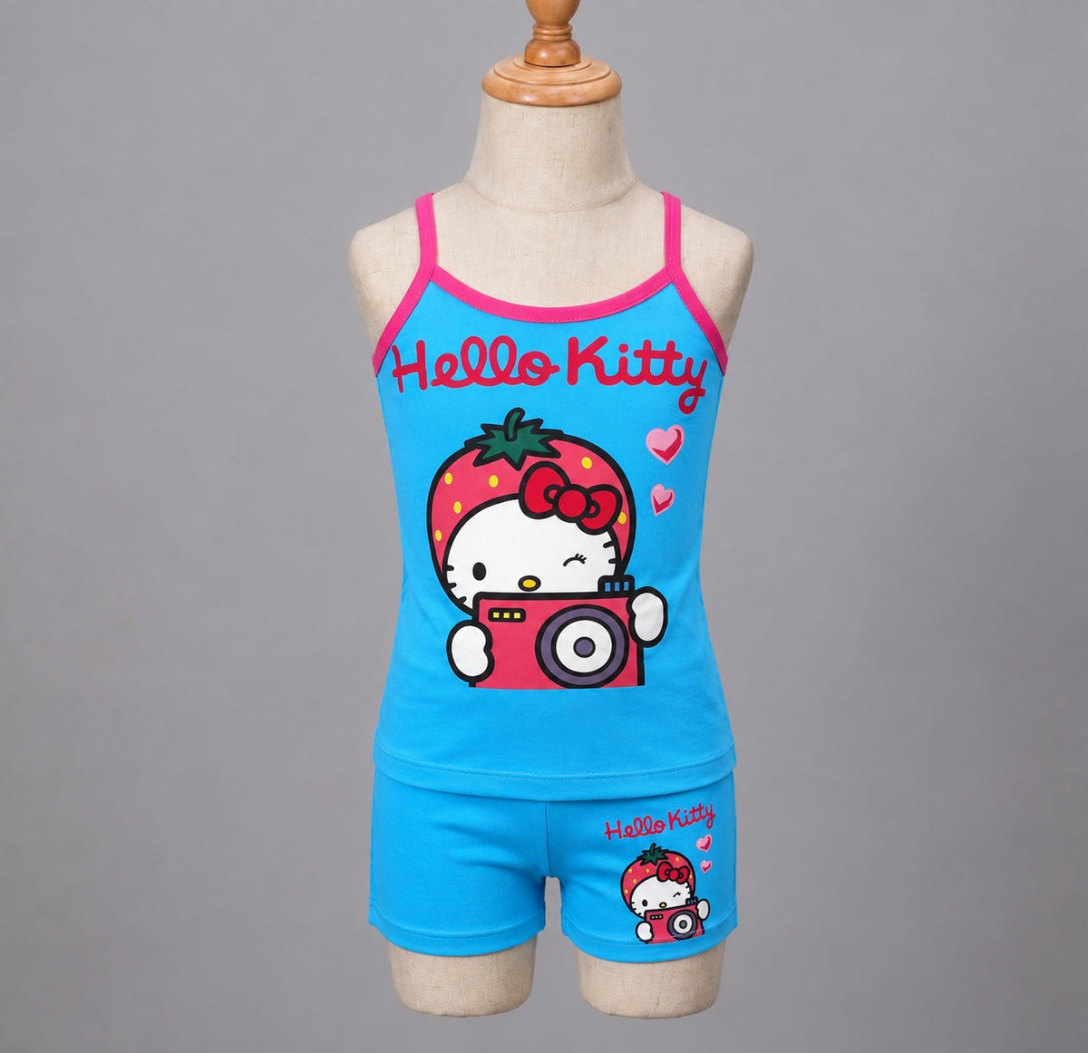 Girls’ Hello Kitty 2-Piece Underwear Set – Printed Tank Top & Matching Shorts