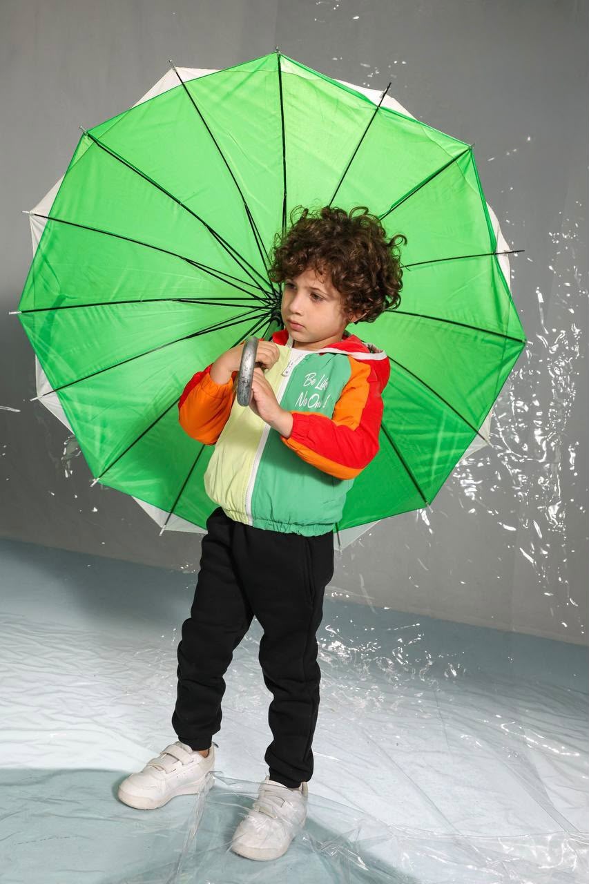 Boys’ Color block Hooded Windbreaker Jacket – Lightweight Multicolor Zip-Up Jacket with Elastic Cuffs