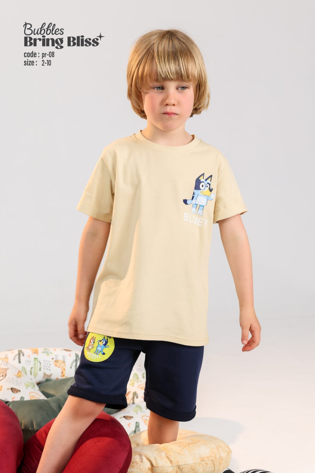 Kids Bluey Graphic T-Shirt – Soft Cotton Cartoon Print Tee (Sizes 2–10)