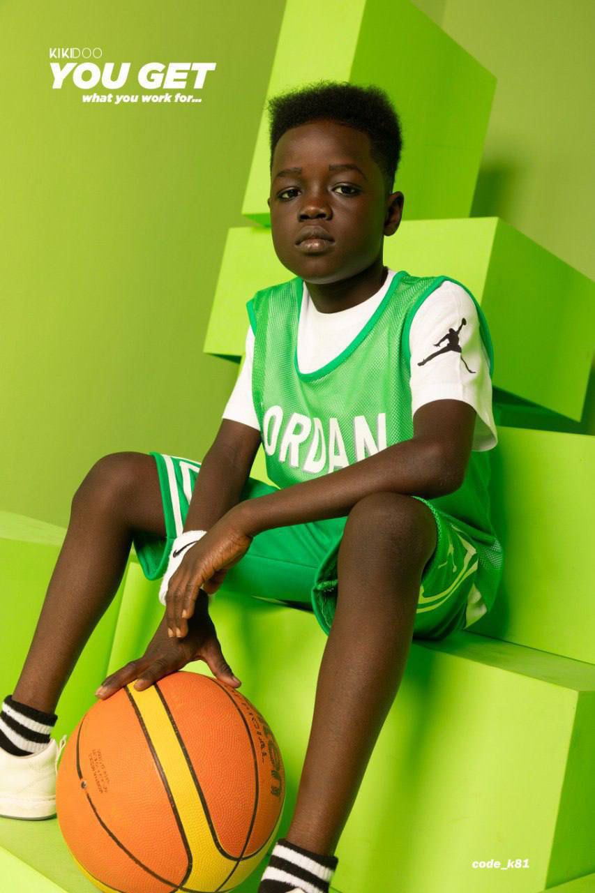 Kids Green Basketball Sports Set – Breathable Jersey & Shorts Outfit with Athletic Fit