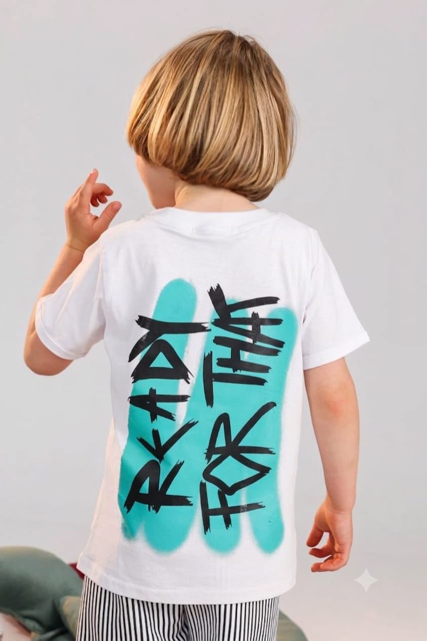 Boys graphic t-shirt and striped shorts casual summer outfit for ages 2-10 - Bubbles Kidswear Egypt