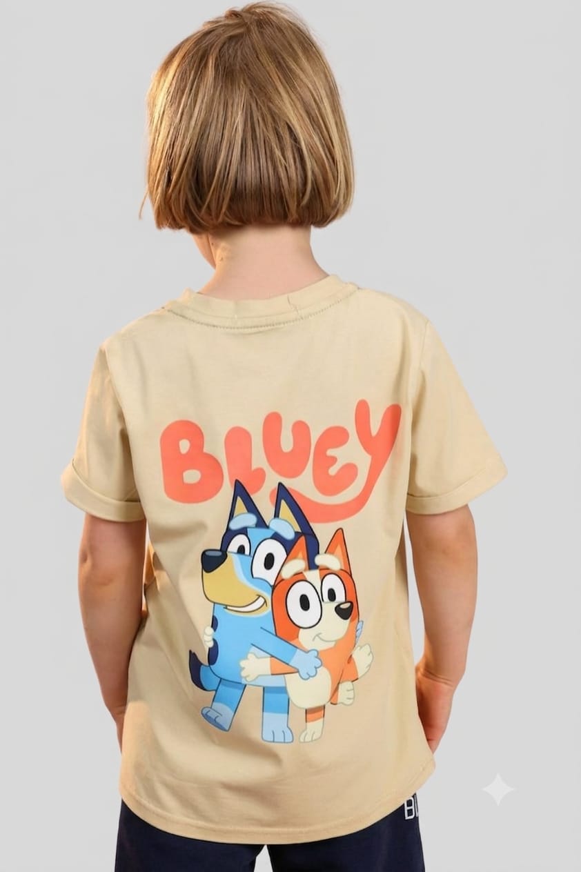 Kids Bluey Graphic T-Shirt – Soft Cotton Cartoon Print Tee