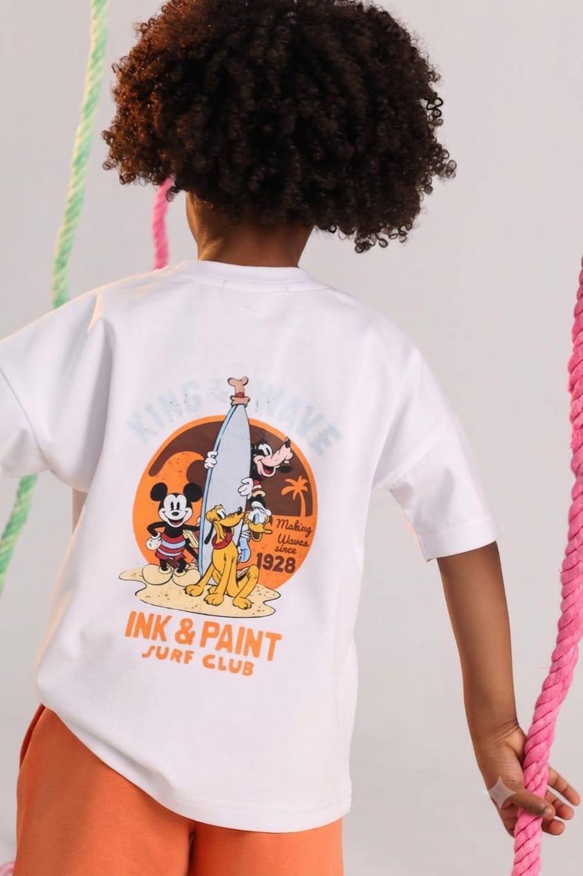 Kids "Good Vibes" Graphic T-Shirt & Orange Shorts Set – Summer Outfit (Ages 2–4)