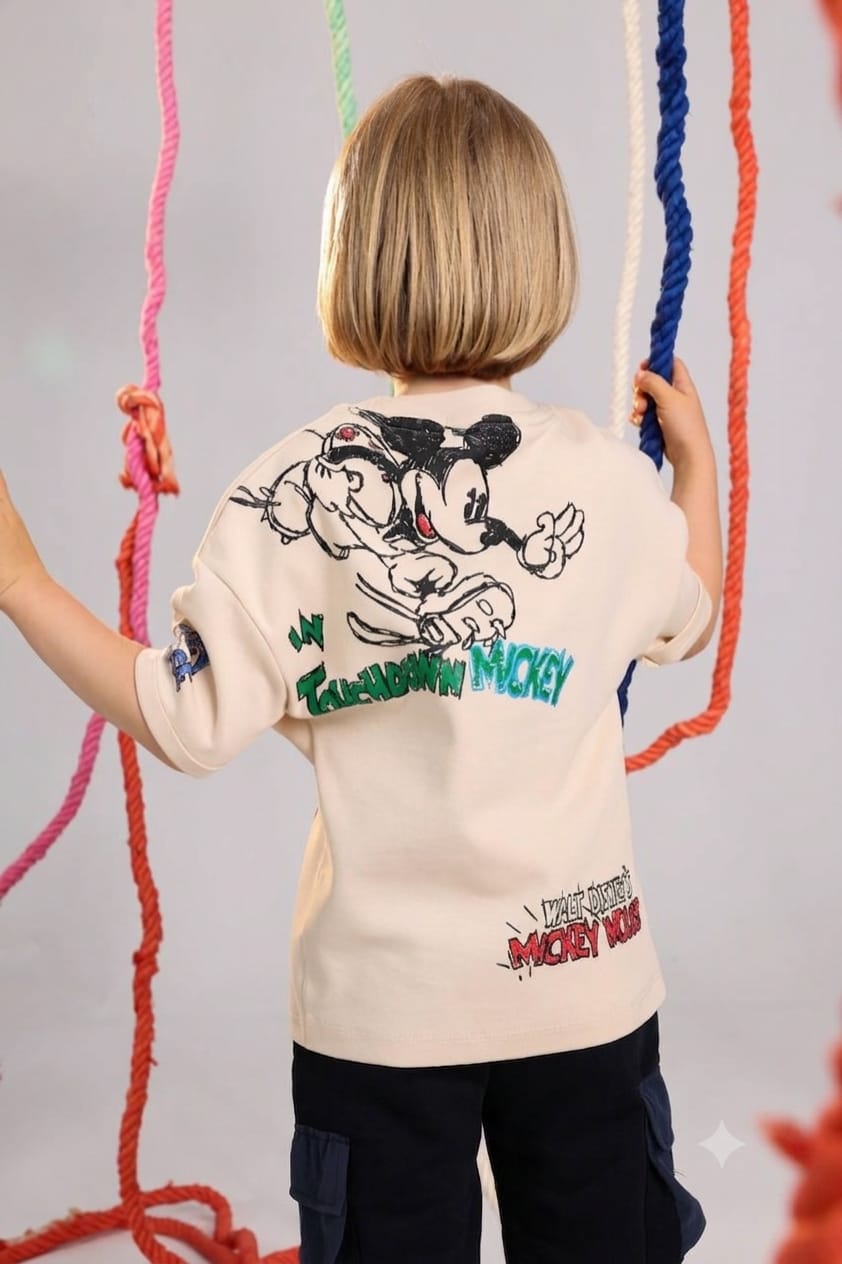Boys Mickey Mouse printed t-shirt and cargo shorts casual summer outfit for ages 2-4 - Bubbles Kidswear Egypt