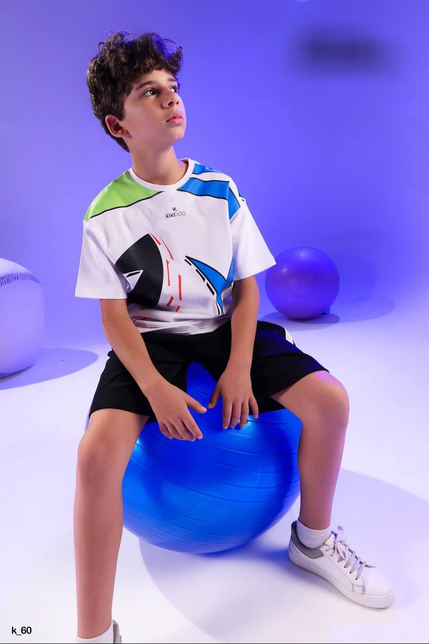 Boys' Graphic Sports T-Shirt & Shorts Set – Lightweight Casual Activewear Outfit
