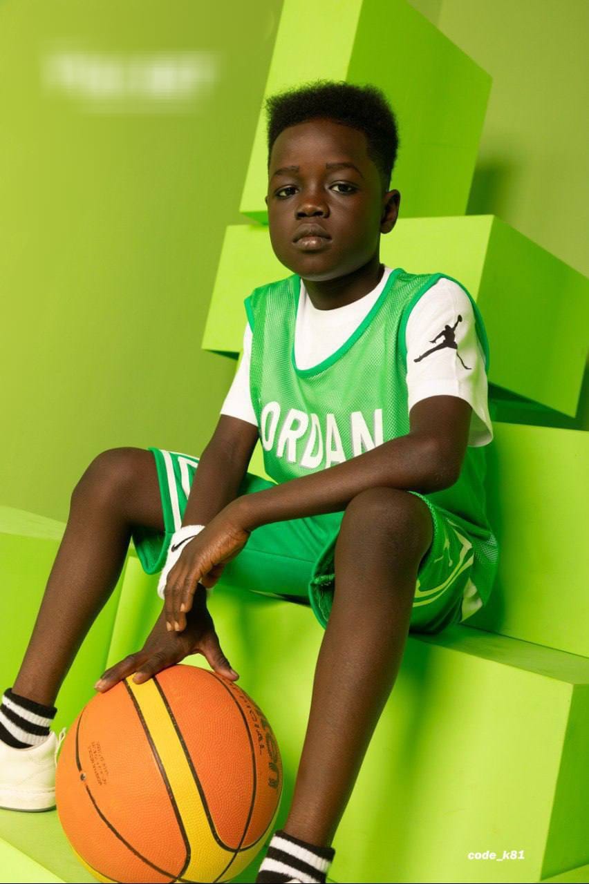 Kids Green Basketball Sports Set – Jersey & Shorts Breathable Athletic Outfit (Ages 4–12)