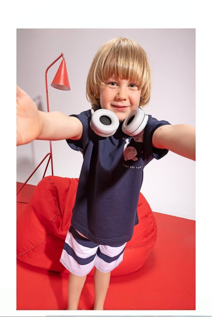 Boys' Whale Graphic T-Shirt & Striped Shorts Set – Cotton Summer 2-Piece Casual Outfit