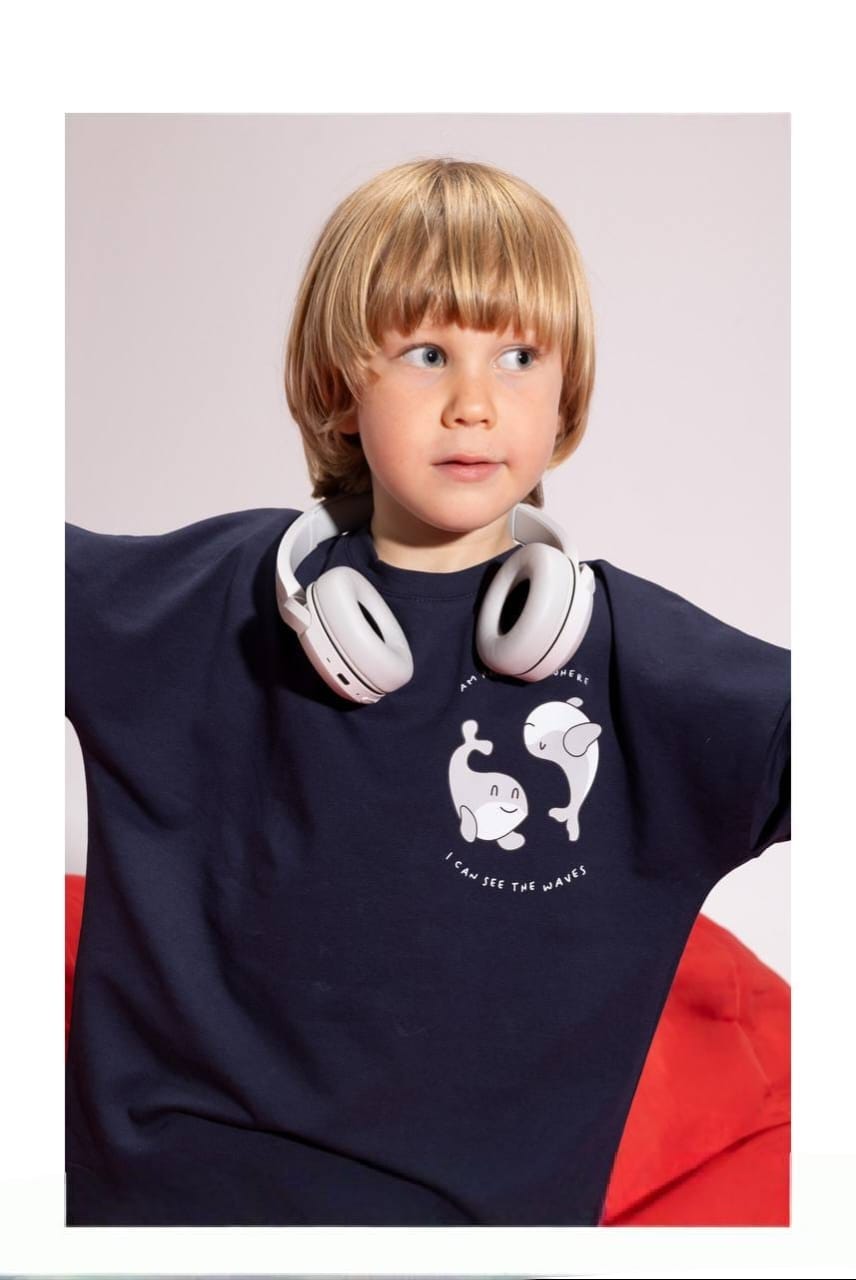 Boys' Whale Graphic T-Shirt & Striped Shorts Set – Cotton Summer 2-Piece Casual Outfit
