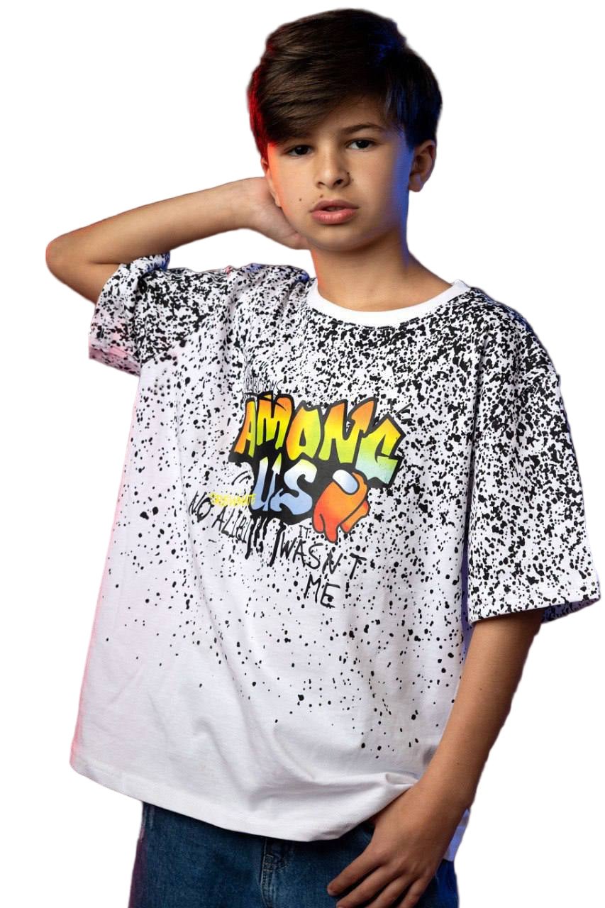 among us t-shirt - white - Bubbles Kids WearT-shirt