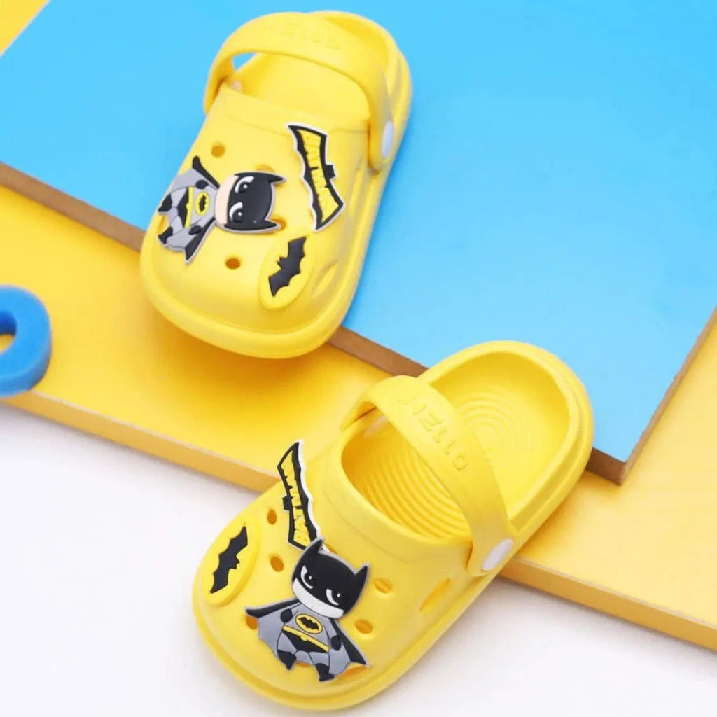 batman crocs - yellow - Bubbles Kids WearAll