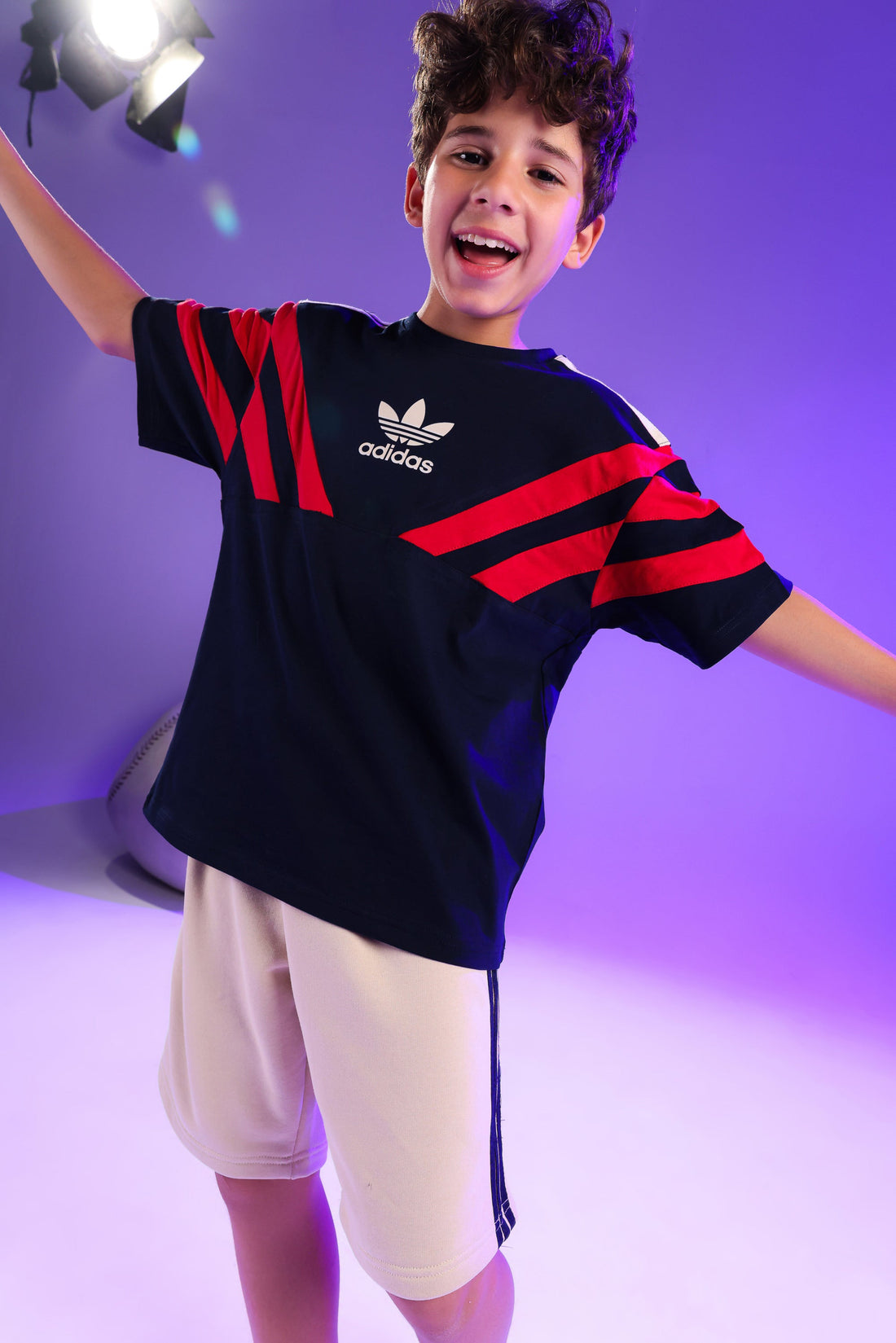 Kids Navy & White Sports T-Shirt & Shorts Set – Cotton Summer Outfit