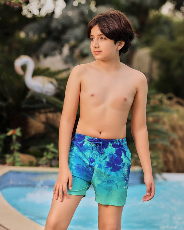 Boys' Tropical Breeze Swim Shorts - Bubbles Kids WearAll