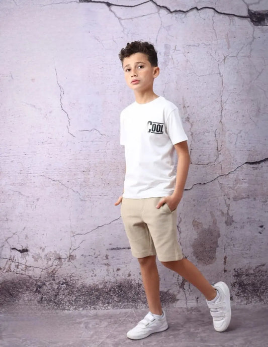 Cool Kid Set – White × Beige