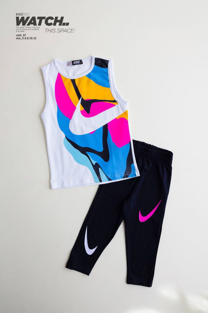 Color Splash Tank & Swoosh Leggings Set - Bubbles Kids WearAll