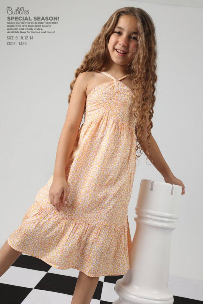 dress - orange - Bubbles Kids WearAll