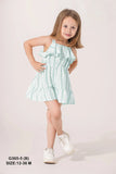 Minty Fresh Striped Baby Dress