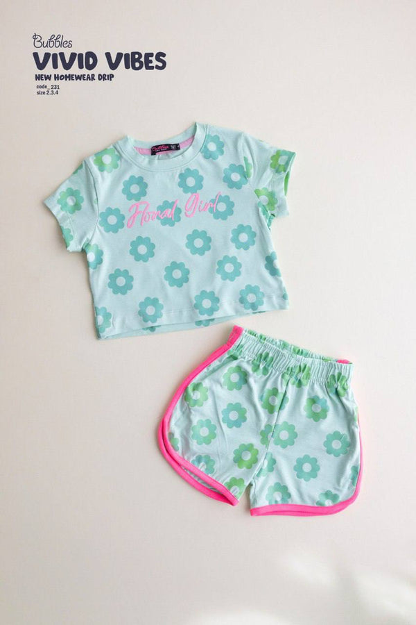 Flower pyjama - Bubbles Kids WearAll