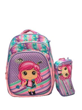 Girls 2PCS School Bag - Bubbles Kids WearSchool Tools