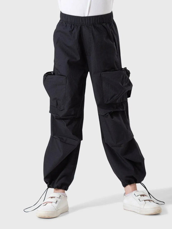 Girls' Cargo Pants with Side Pockets - Bubbles Kids WearAll