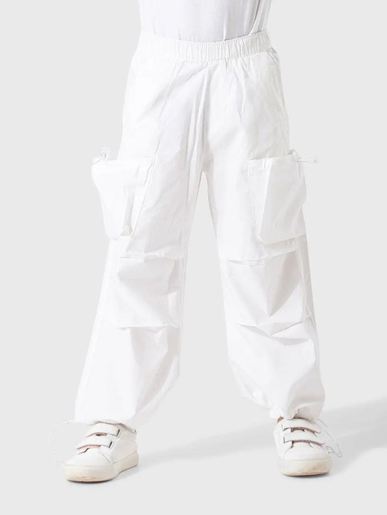 Girls' Cargo Pants with Side Pockets - Bubbles Kids WearAll