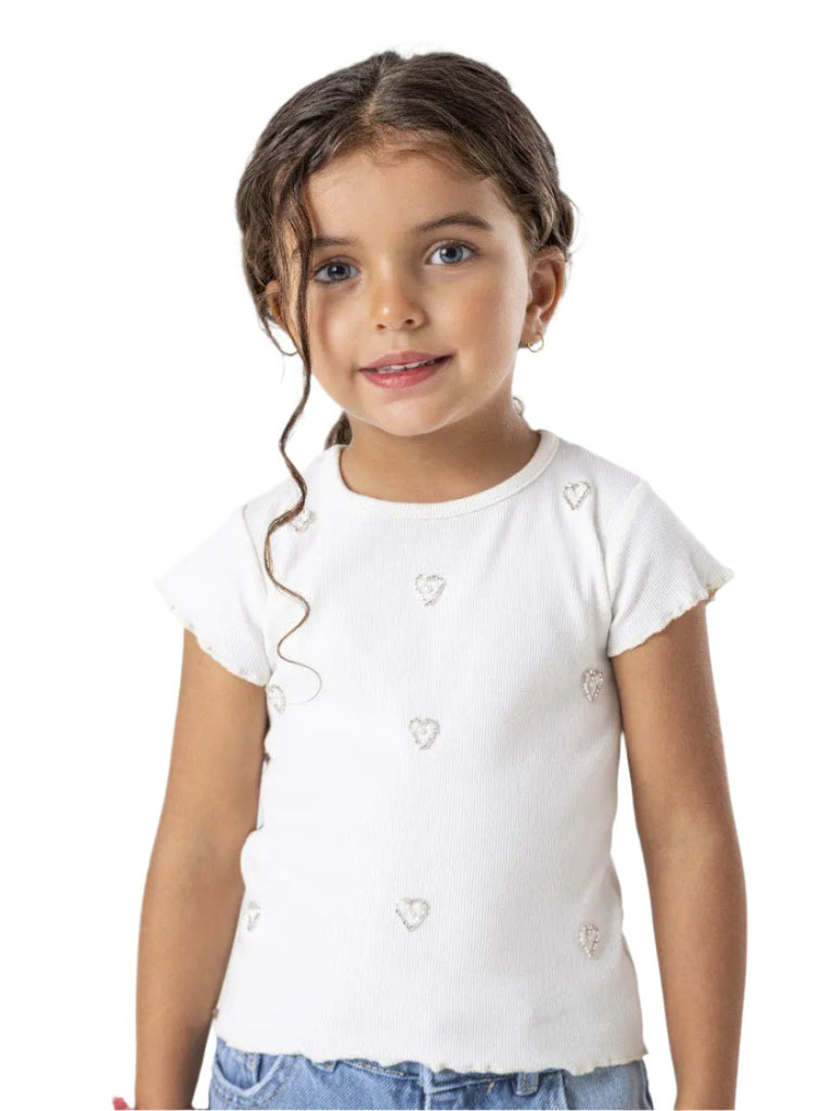Girls Heart Tee T-shirt - Bubbles Kids WearAll
