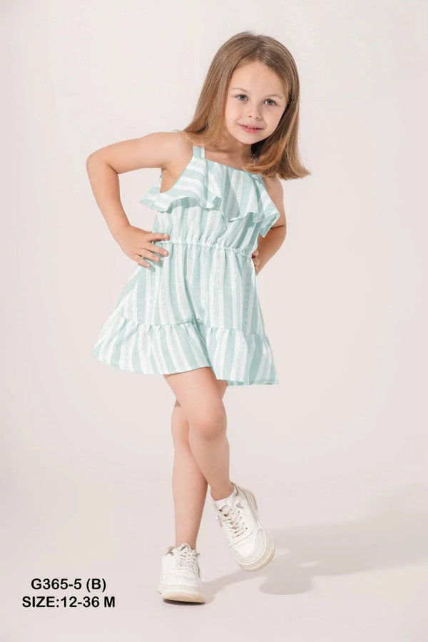 Minty Fresh Striped Baby Dress - Bubbles Kids WearAll