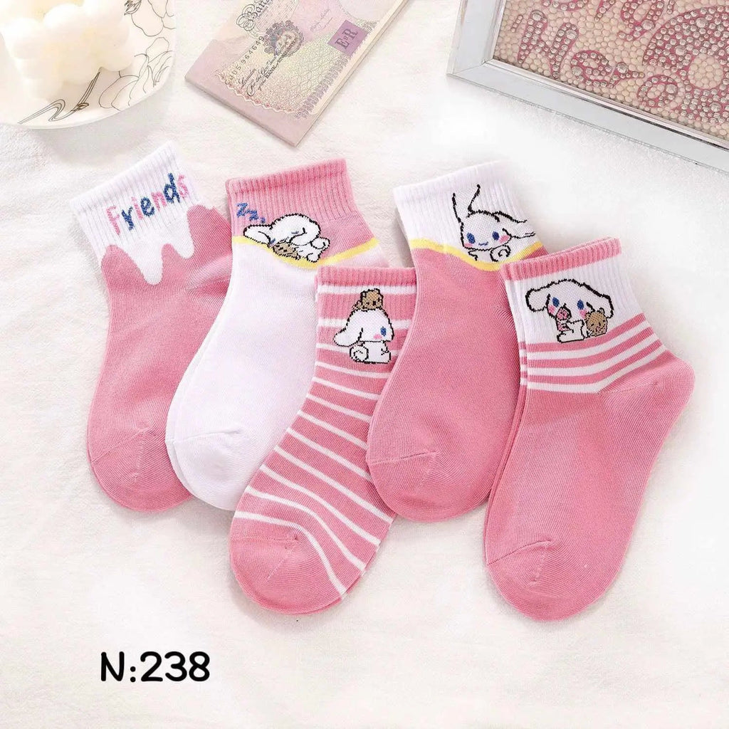 Pack of 3 ankle rabbit - Bubbles Kids Wearشراب باكيت 3 قطع
