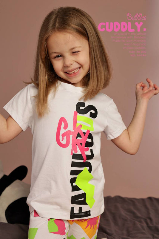 kiddieglow pyjama- white