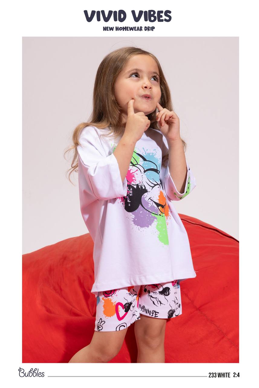 minnie mouse pyjama-white