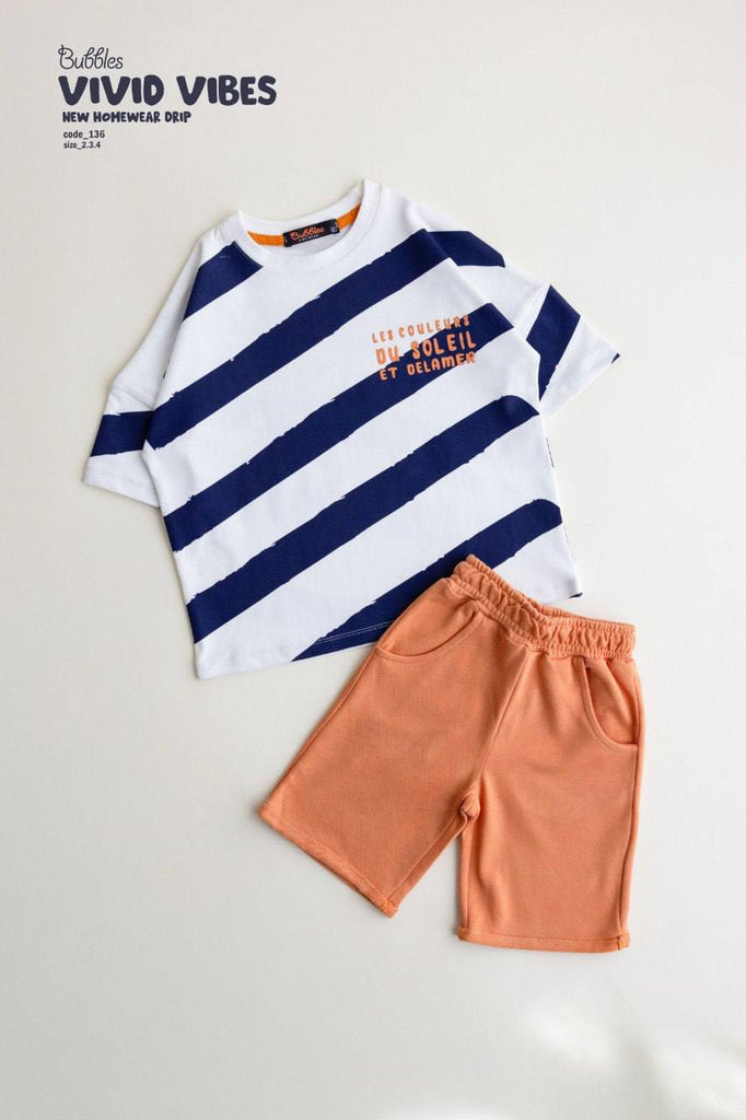 sunstripe tee pyjama-white