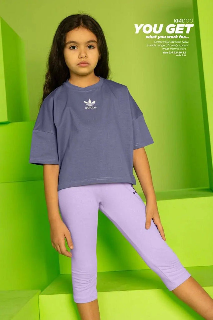 Purple T-Shirt & Lilac Leggings - Bubbles Kids WearAll