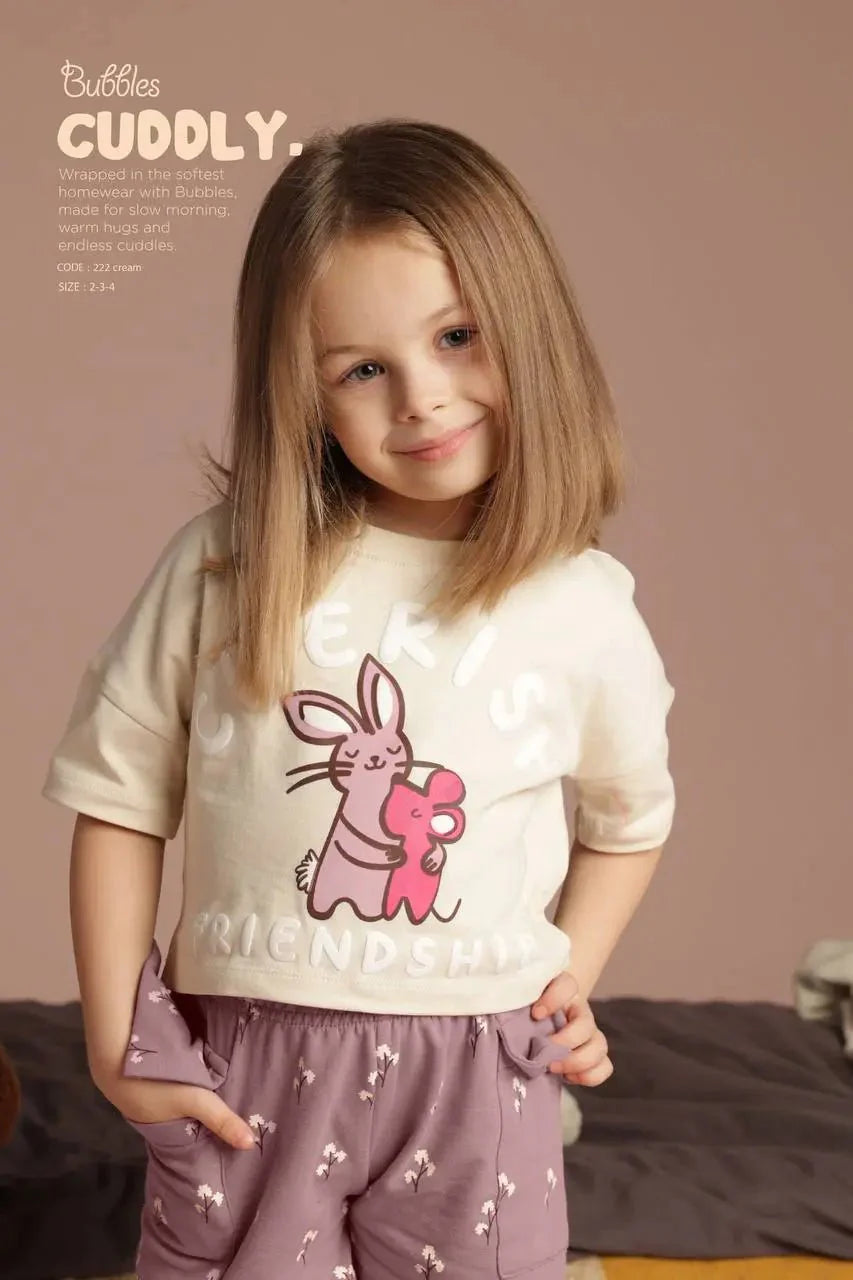 Rabbit pyjama - Bubbles Kids WearAll