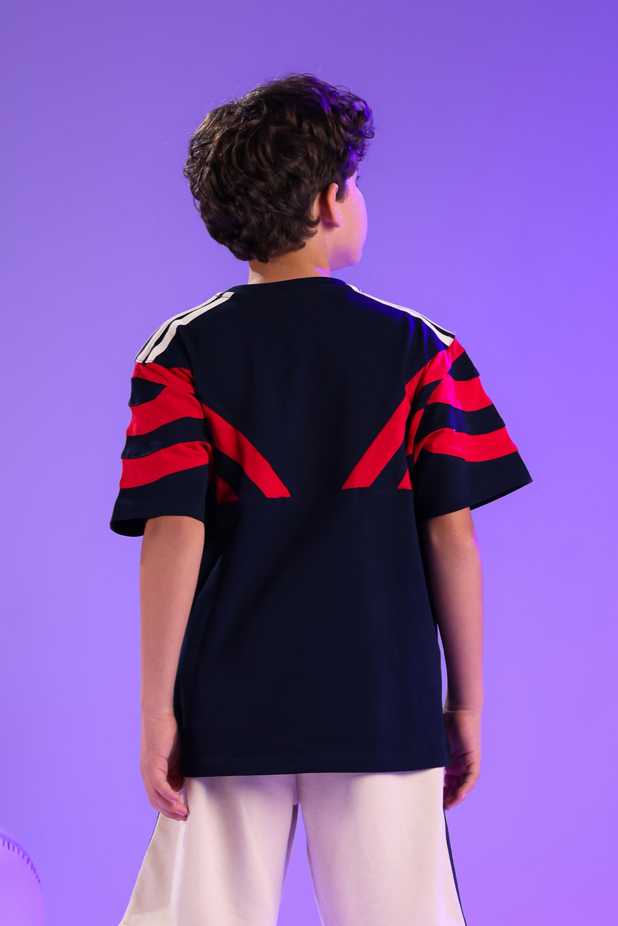 Kids Navy & White Sports T-Shirt & Shorts Set – Cotton Summer Outfit