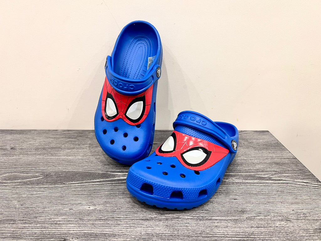 spiderman crocs - blue - Bubbles Kids WearAll