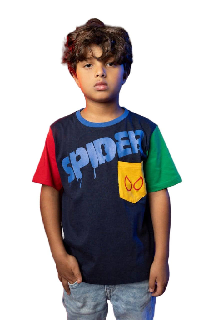 spiderman t-shirt - blue - Bubbles Kids WearAll