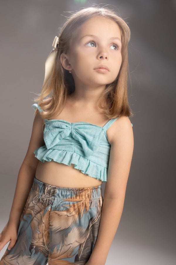 tropical breeze set - aqua - Bubbles Kids WearAll