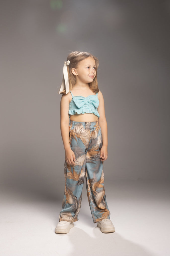 tropical breeze set - aqua - Bubbles Kids WearAll