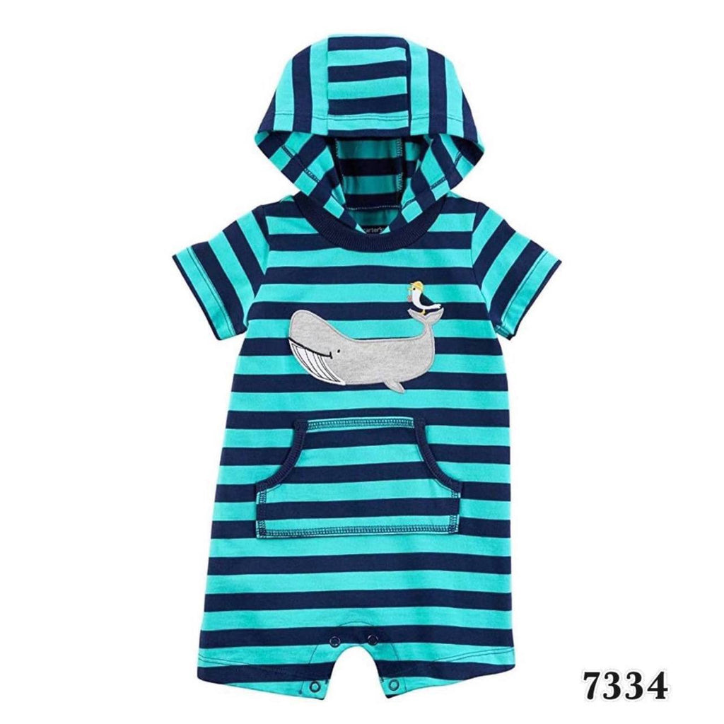 Whale romper - Bubbles Kids WearAll